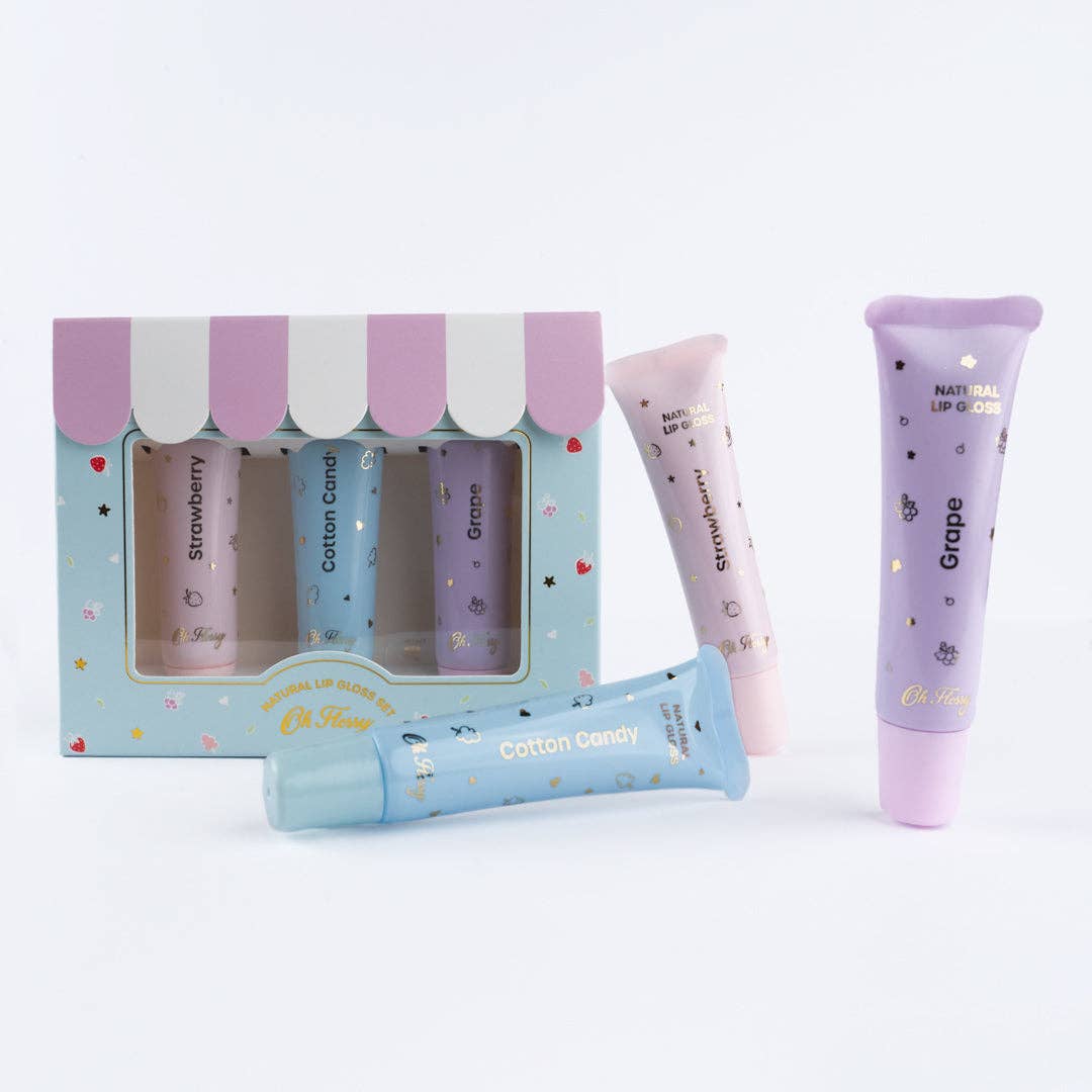 Oh Flossy Kids Natural Lip Gloss Set Made in Australia