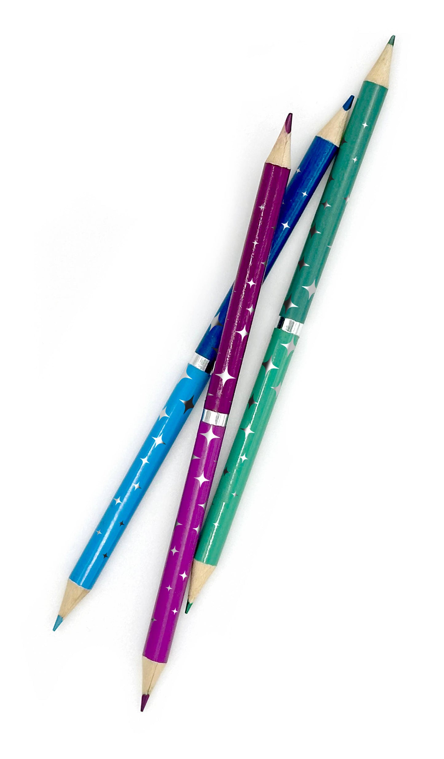 15 Double sided Metallic Color Pencils