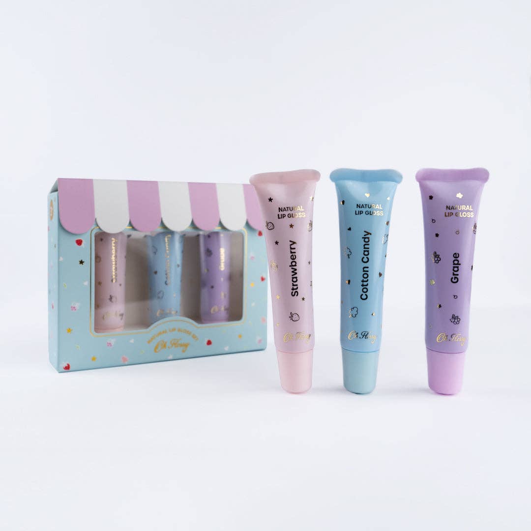 Oh Flossy Kids Natural Lip Gloss Set Made in Australia