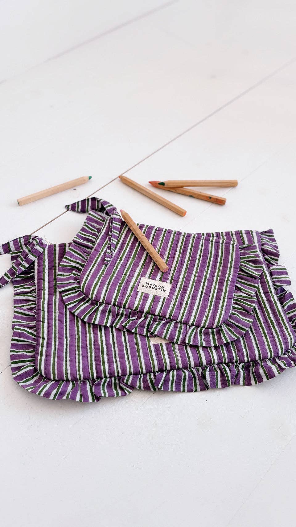Small Purple Stripe Pouch