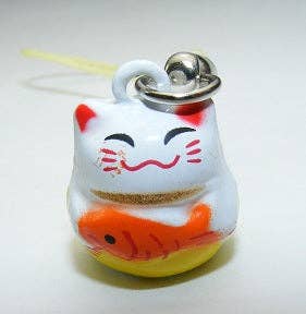 70587 Lucky Cat With Fish Brass Bell-10