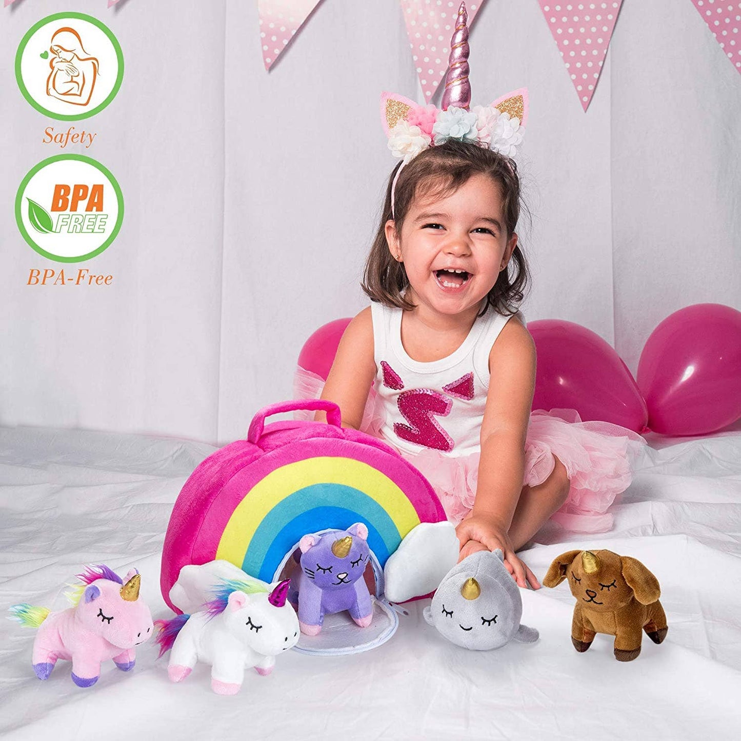 Unicorn Toy Set with To Carry Unicorn Bag