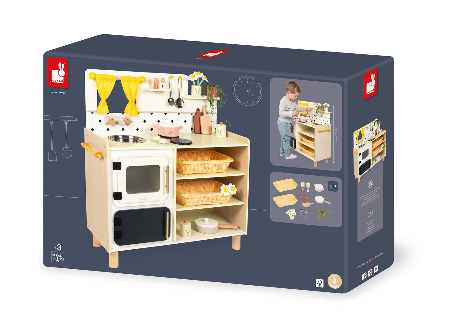 Janod Cottage Big Cooker Pretend Kitchen Age 3+