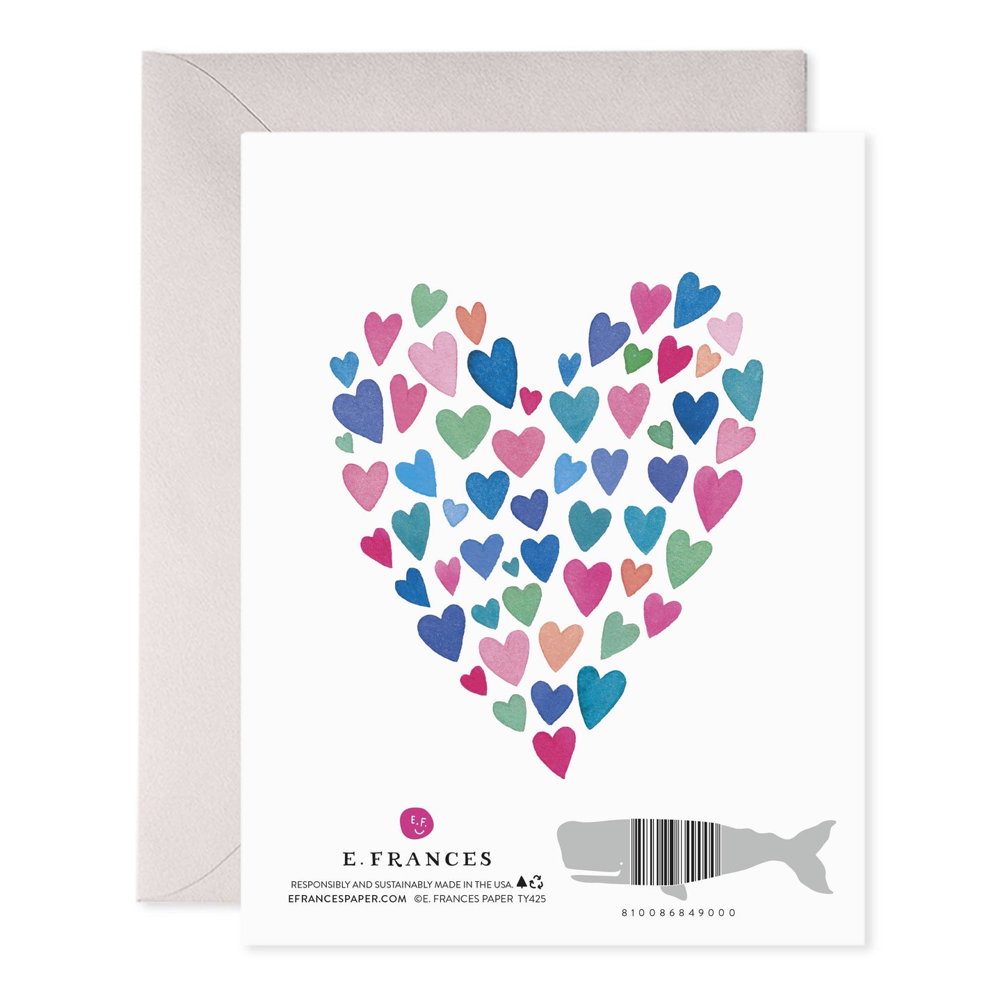 Many Hearts Thanks Thank You Greeting Card