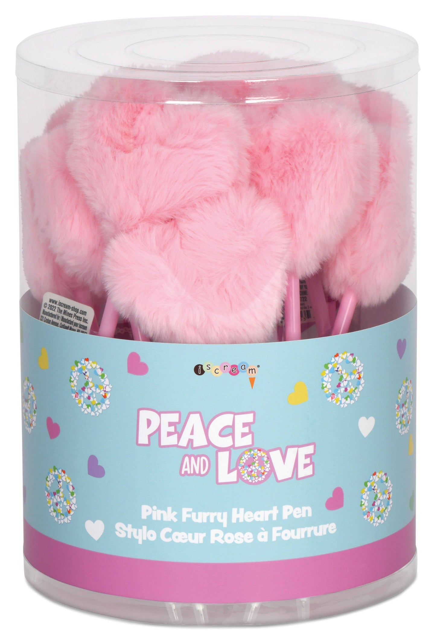 PINK FURRY HEART PENS
