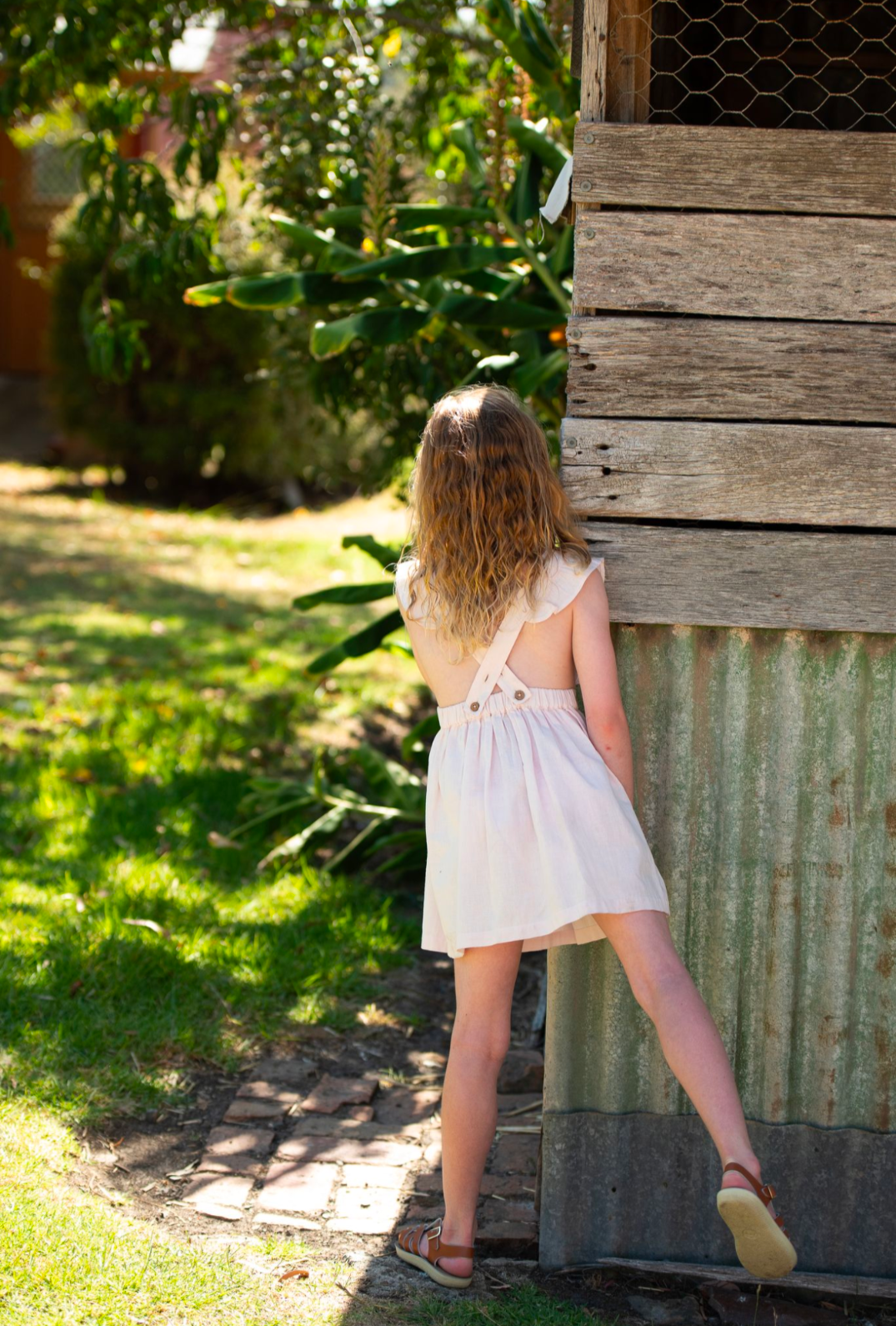 Clara Pinafore Primrose Pink