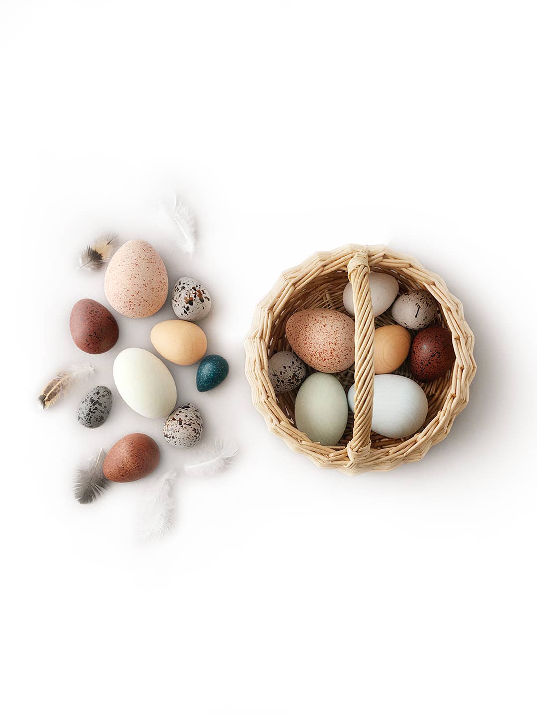 Moon Picnic - A Dozen Bird Eggs in a Basket