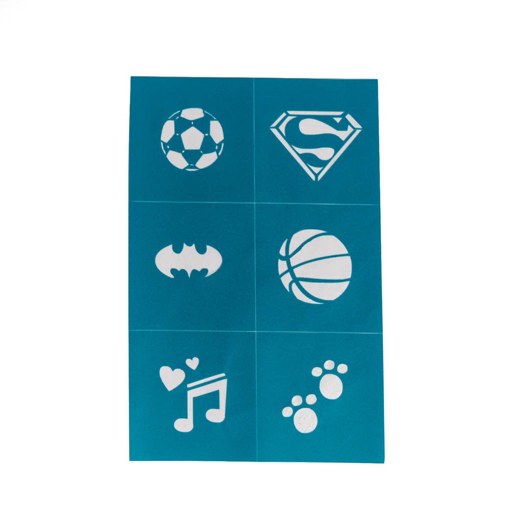 Oh Flossy Kids Reusable Adhesive Face Paint & Makeup Stencils