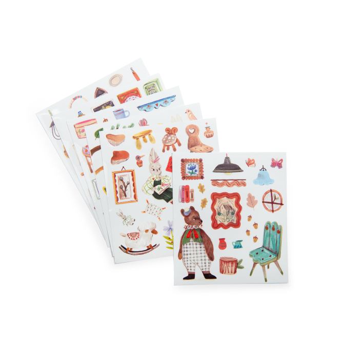 Charming Coloring books (20 pages) w/150 stickers designed by Lucille Michieli. 3 yrs+