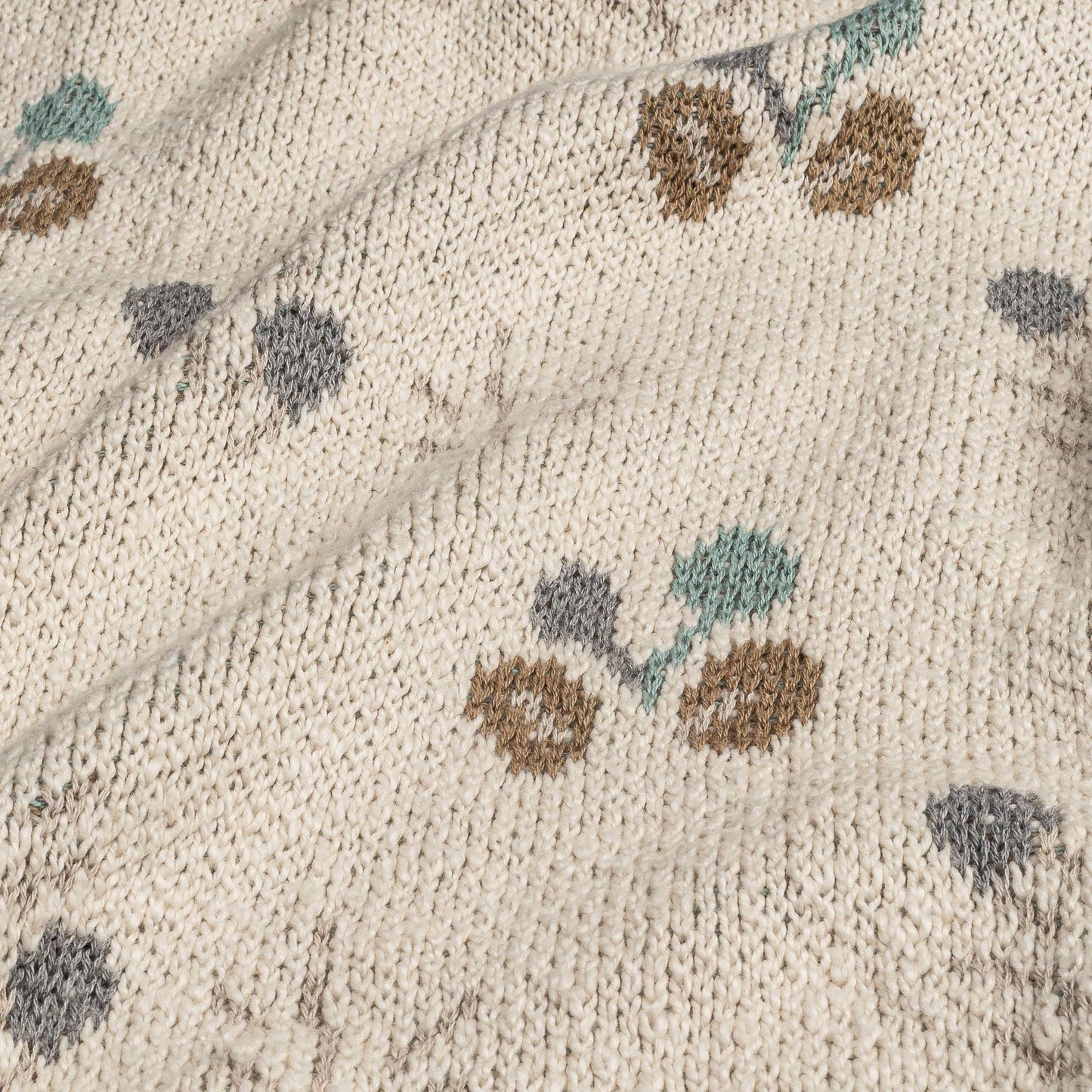 Avery Organic Cotton Knitted Baby Blanket (Poppy)