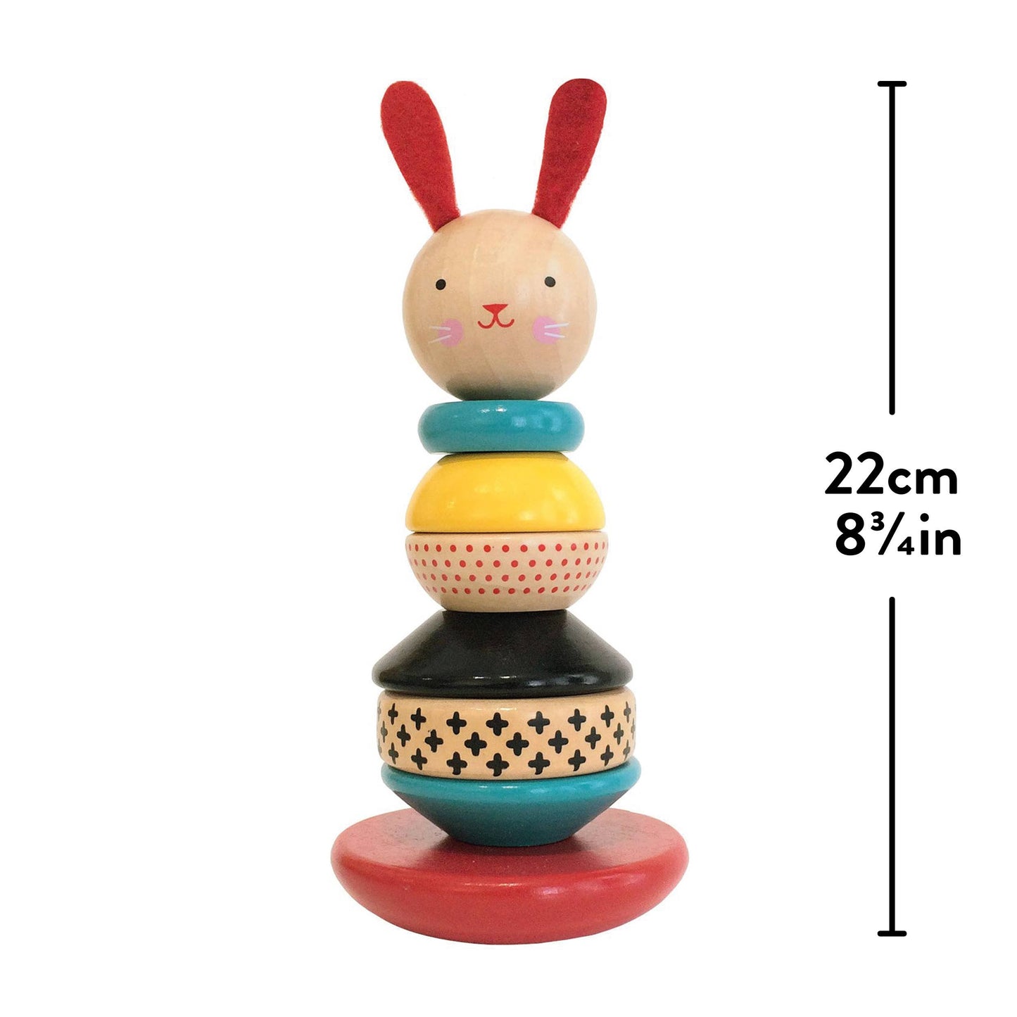 Petit Collage - Wooden Rabbit Stacker Toy