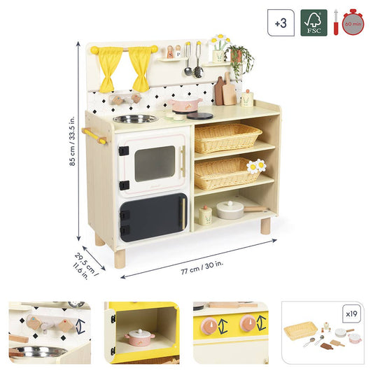 Janod Cottage Big Cooker Pretend Kitchen Age 3+