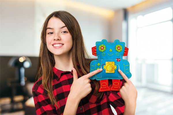 4M STEAM Powered Kids Stitch A Circuit Robot Steam DIY