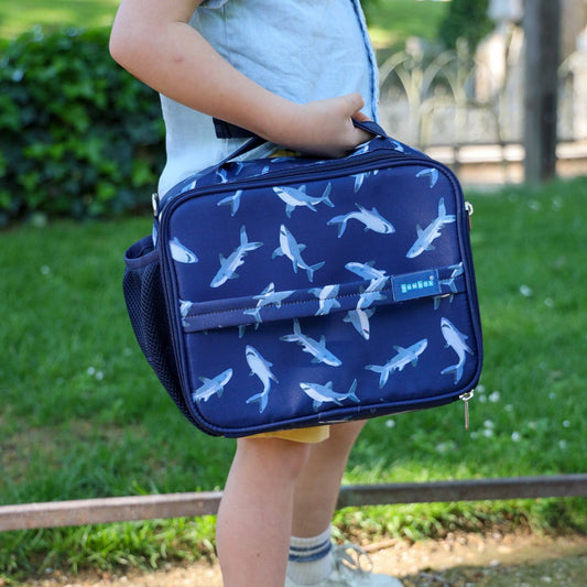 Yumbox Kids Lunch Bag – Shark Print, Insulated, 3-Way Carry