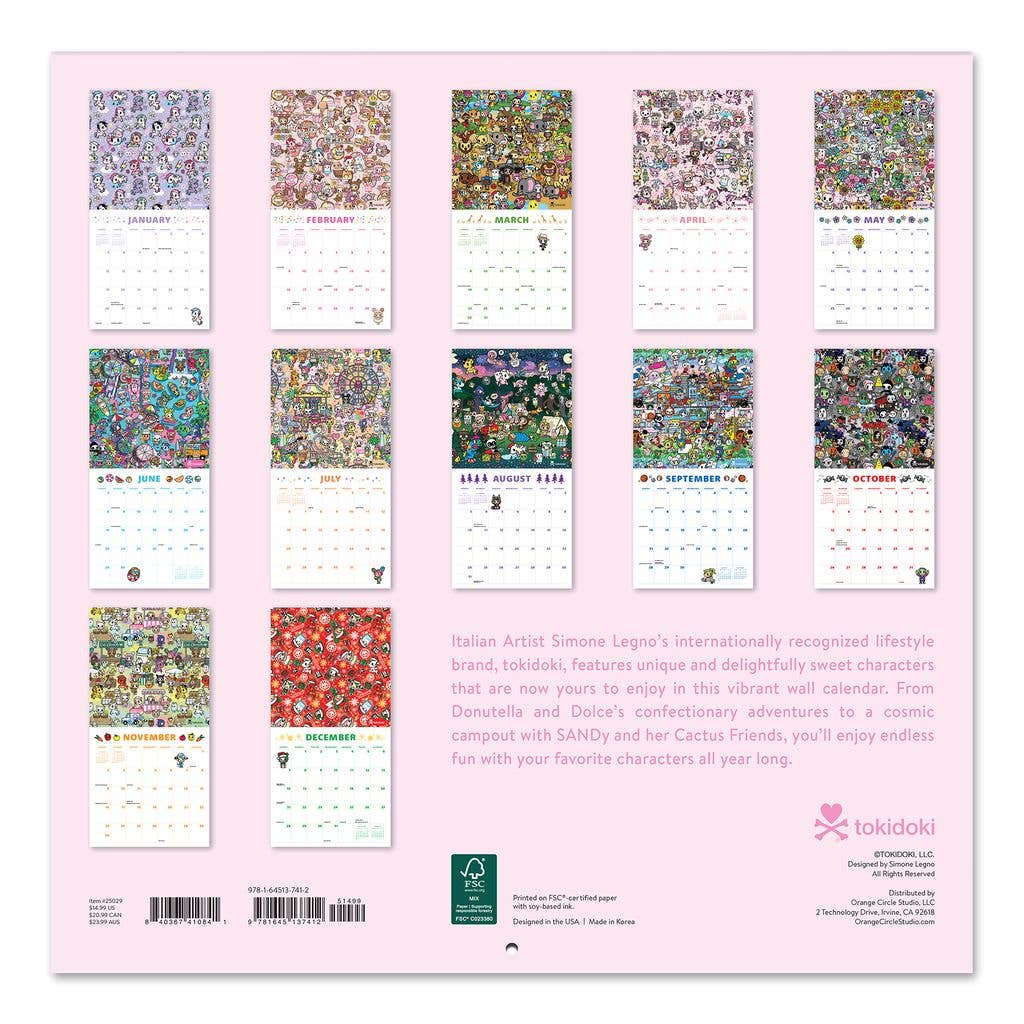 2025 Tokidoki Calendar 12" x 12" Calendar