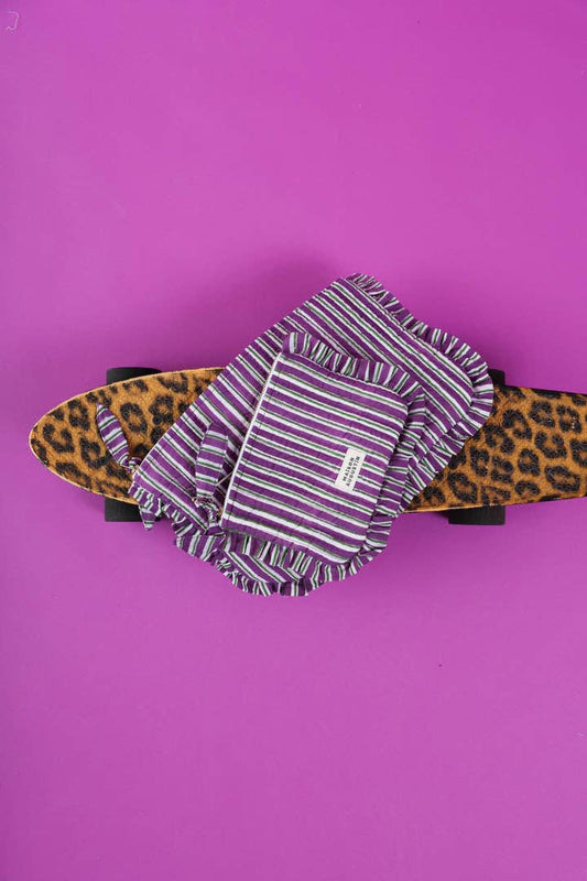 Small Purple Stripe Pouch