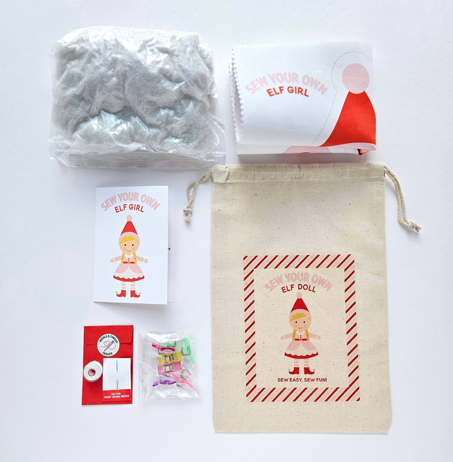 Custom Christmas Elf Doll Sewing Kit 