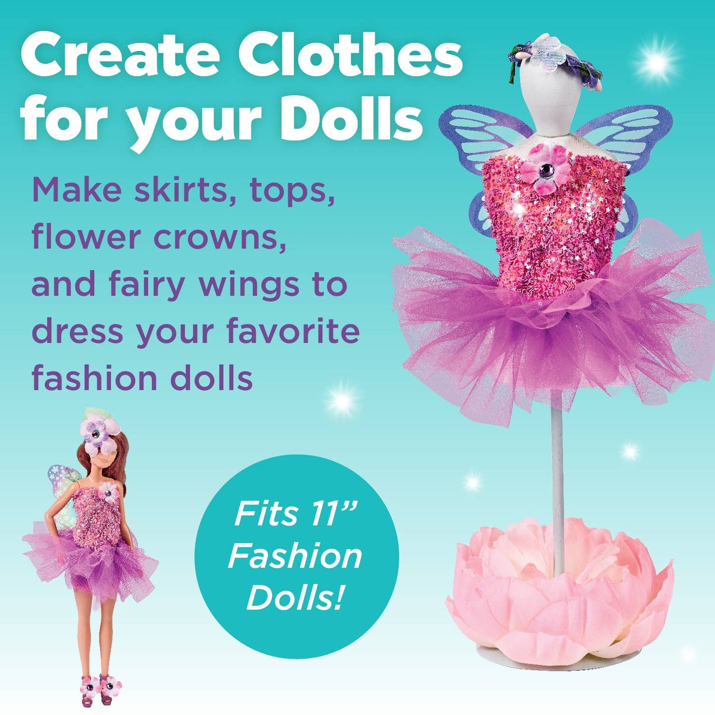 Fairy Fashions for Dolls Craft Kit for Kids Age 8+
