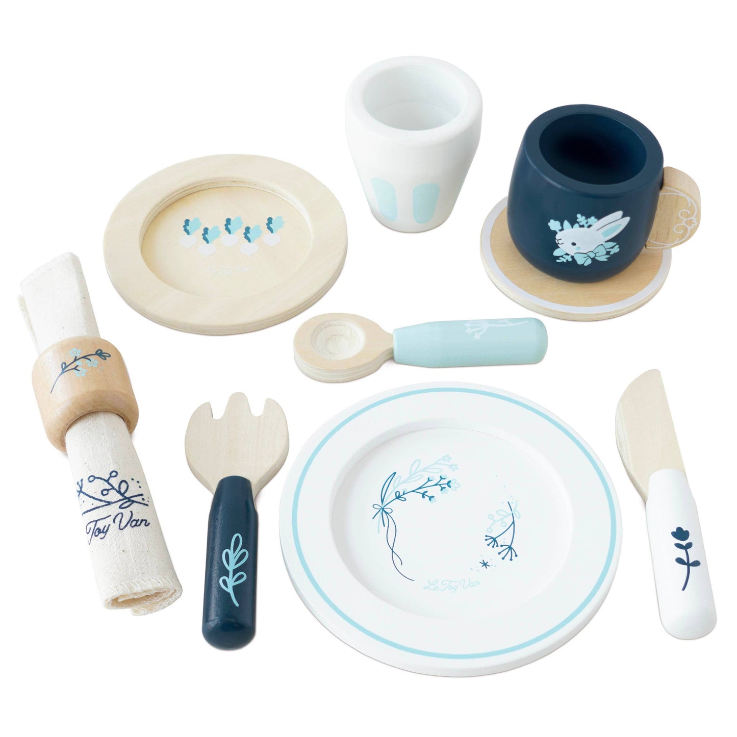 Le Toy Van Pretend Play Wooden Cutlery Dining Set  2 years+