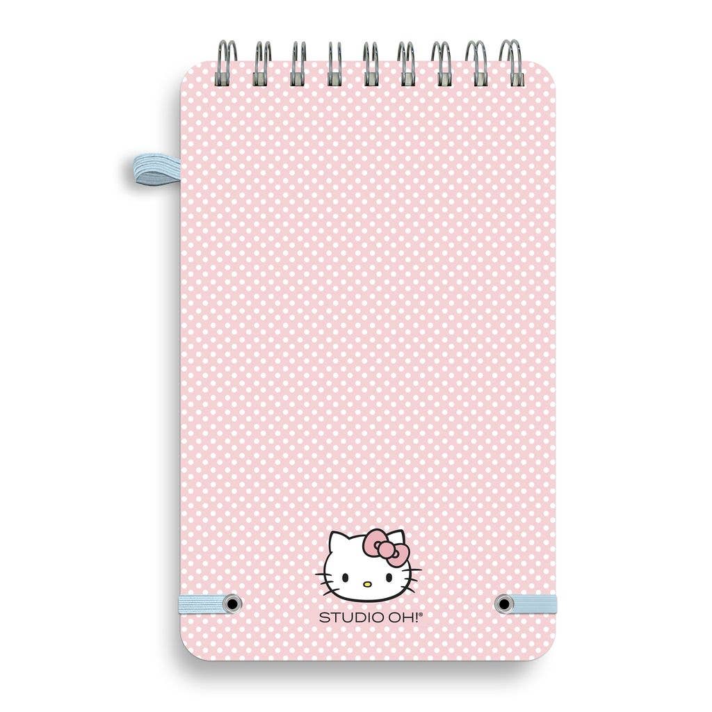 Hello Kitty Classic Pink Top-Spiral Notebook with Pen Loop