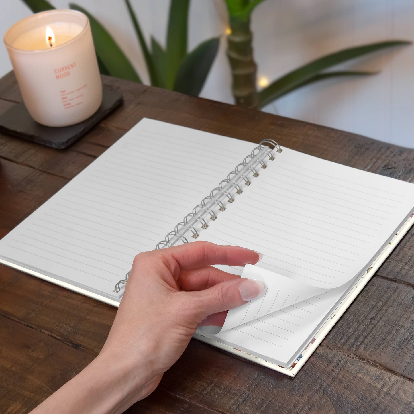 Spiral Notebook Hedgehog with Mushrooms
