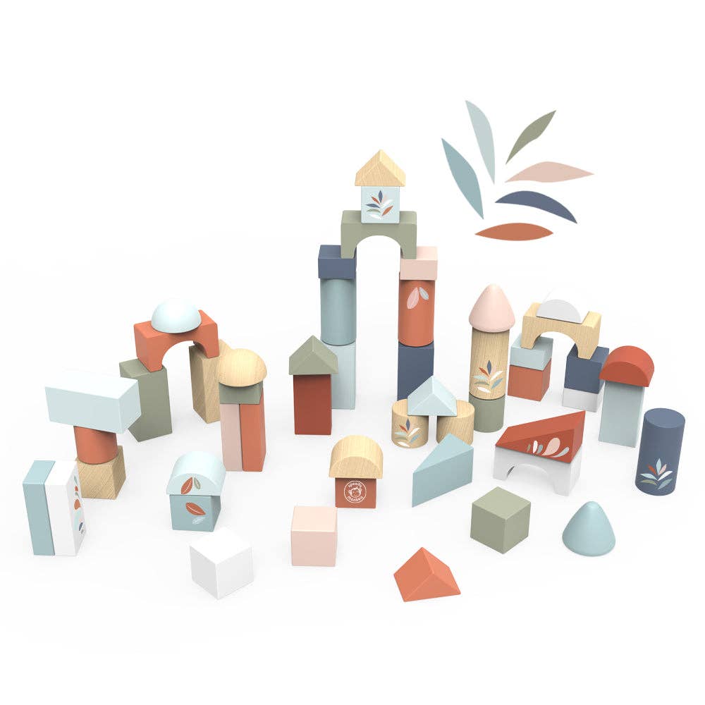 Wooden Building blocks (50 pieces) 12 months+