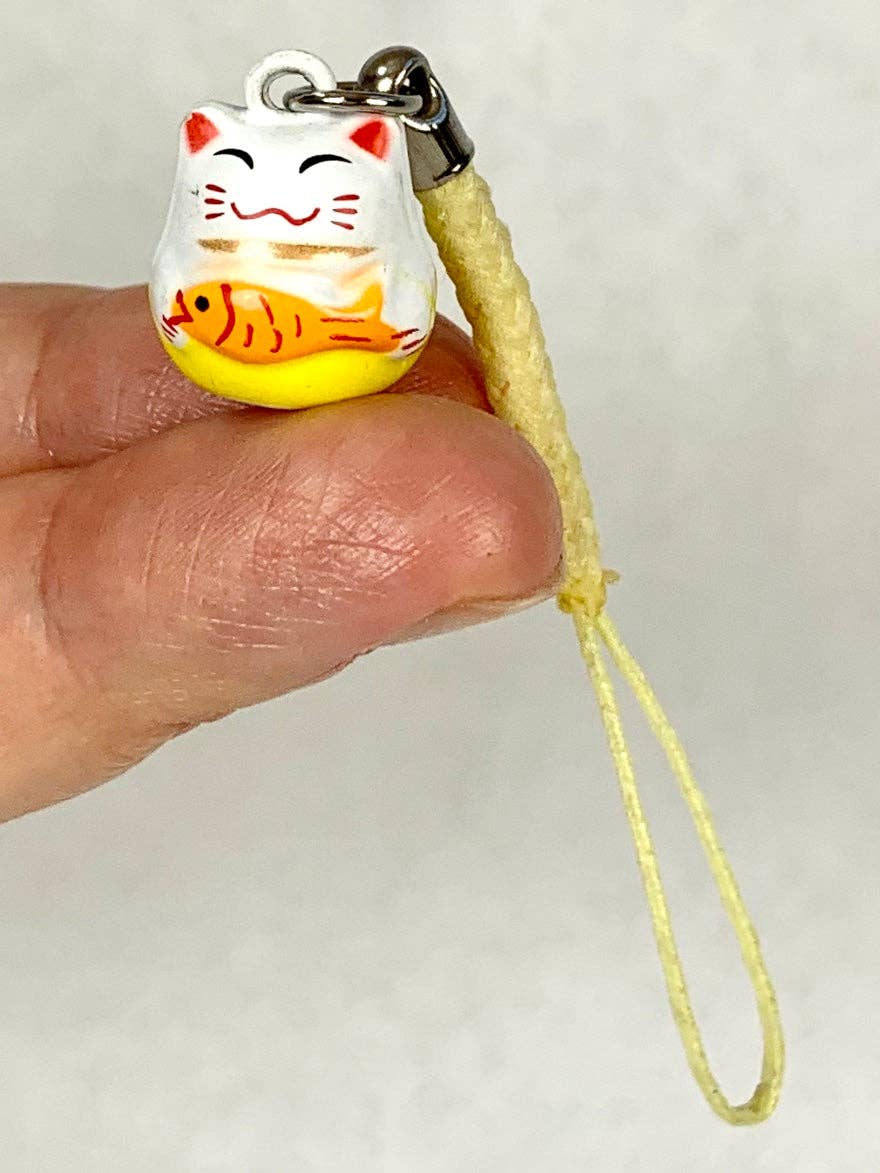 70587 Lucky Cat With Fish Brass Bell-10