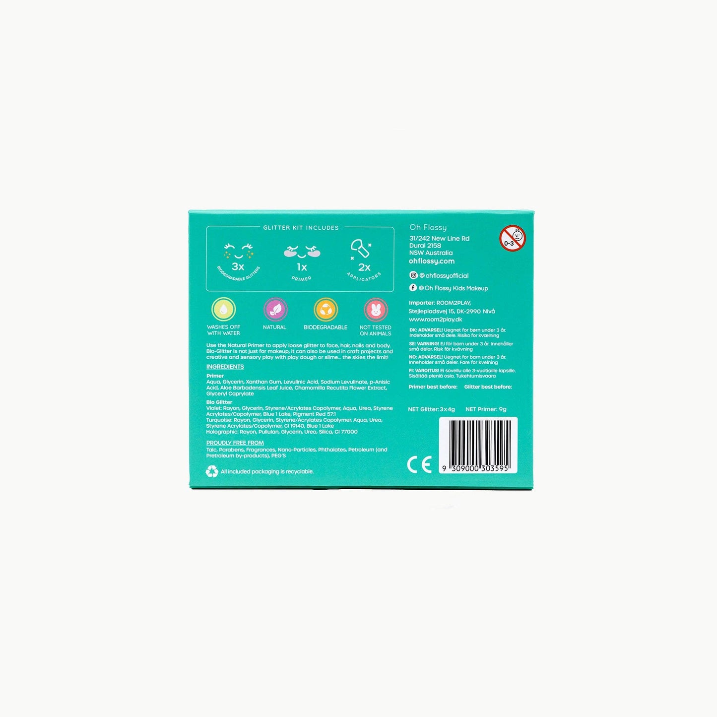 Oh Flossy Kids Under the Sea Glitter Set Made in Australia