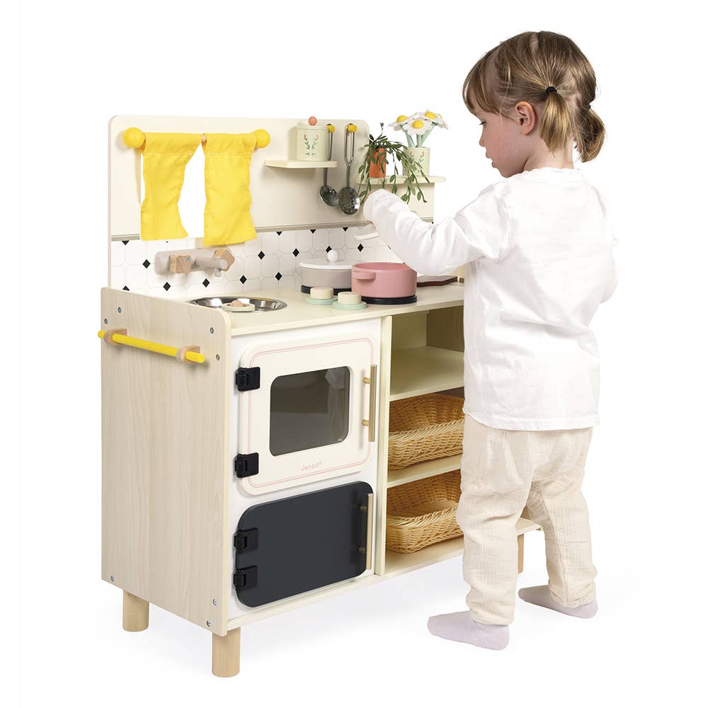 Janod Cottage Big Cooker Pretend Kitchen Age 3+