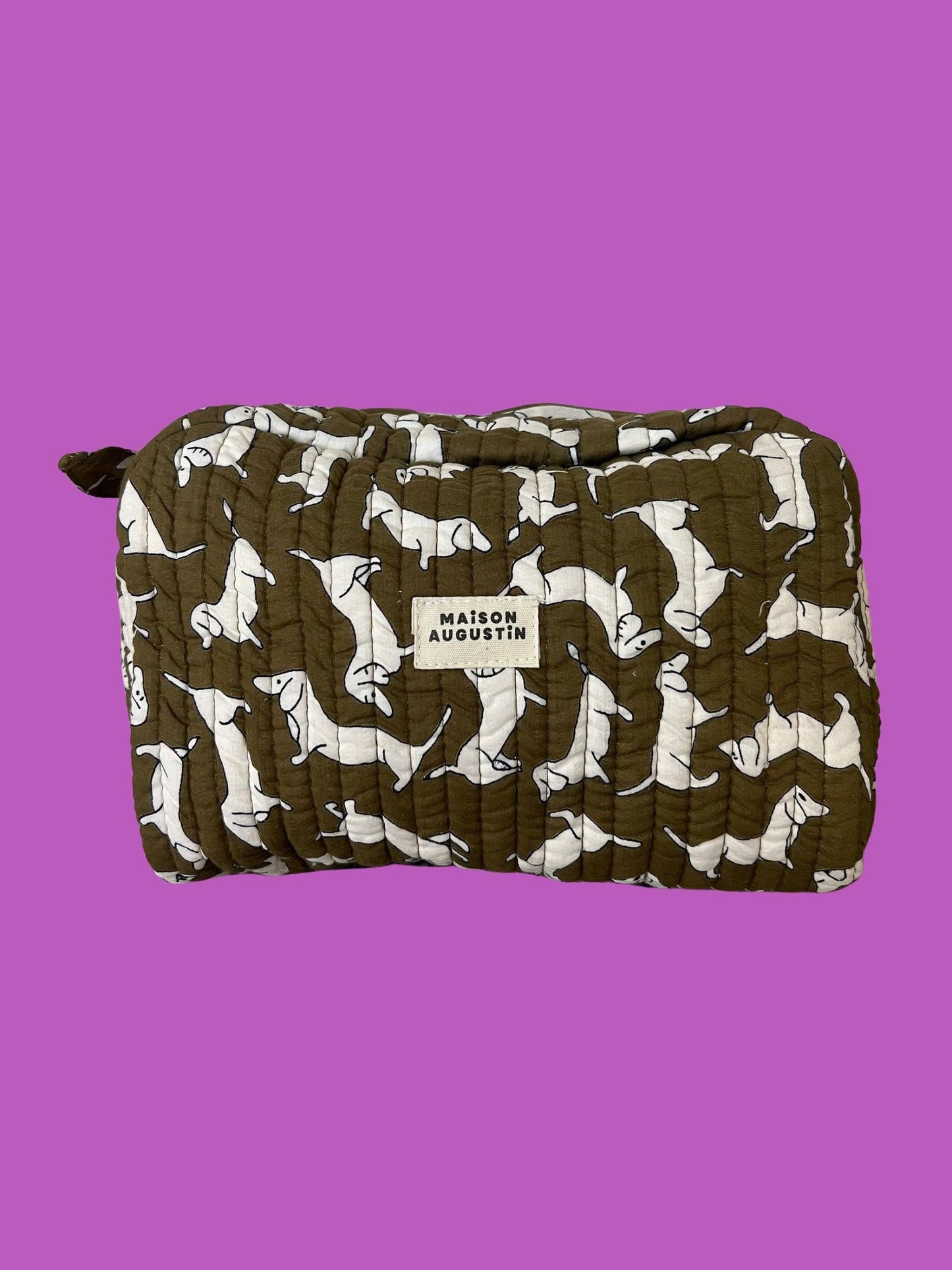 Khaki Dachshund Toiletry Bag