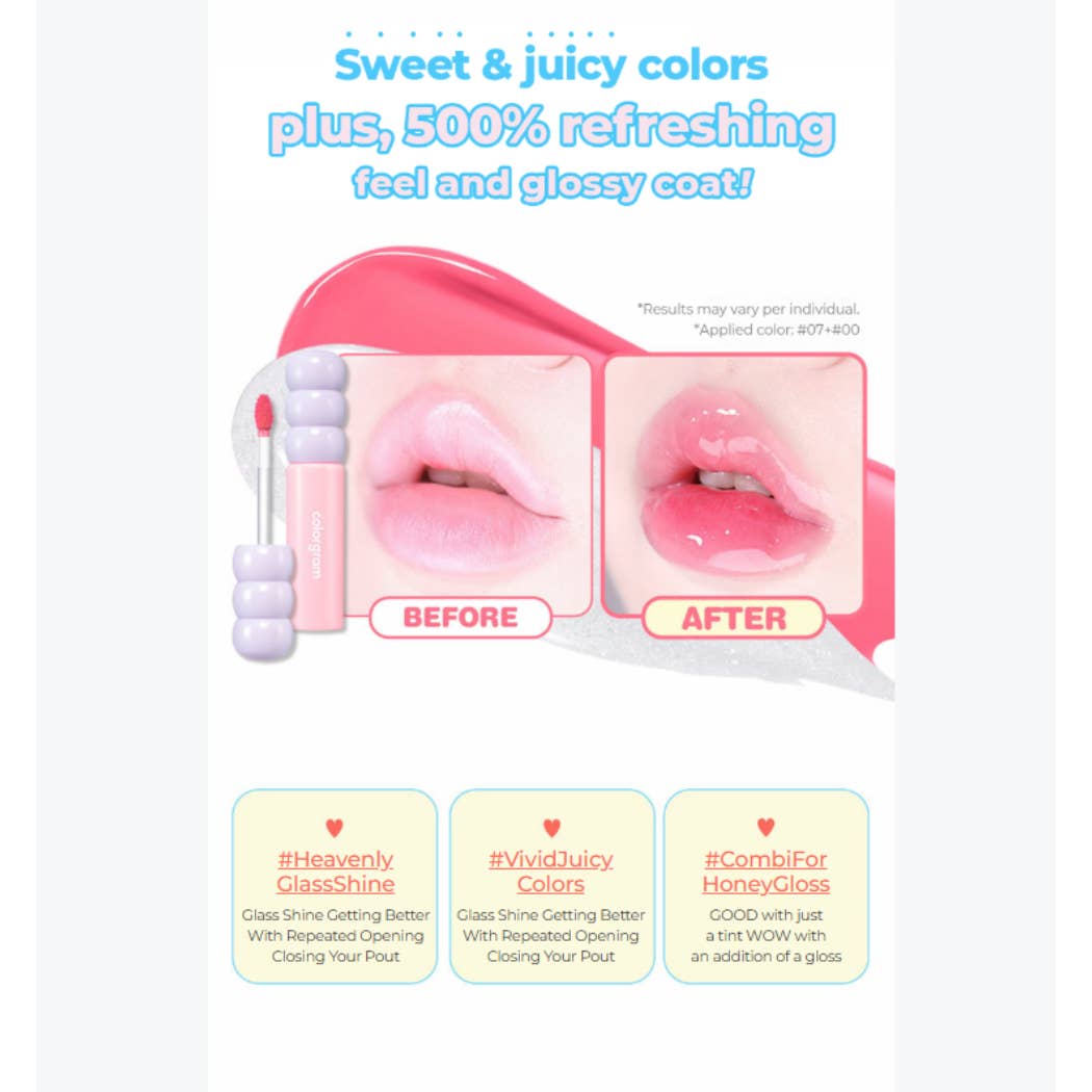 COLORGRAM Fruity Glass Tint Lip Gloss