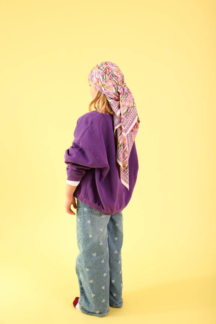Lilac Floral Adult Scarf