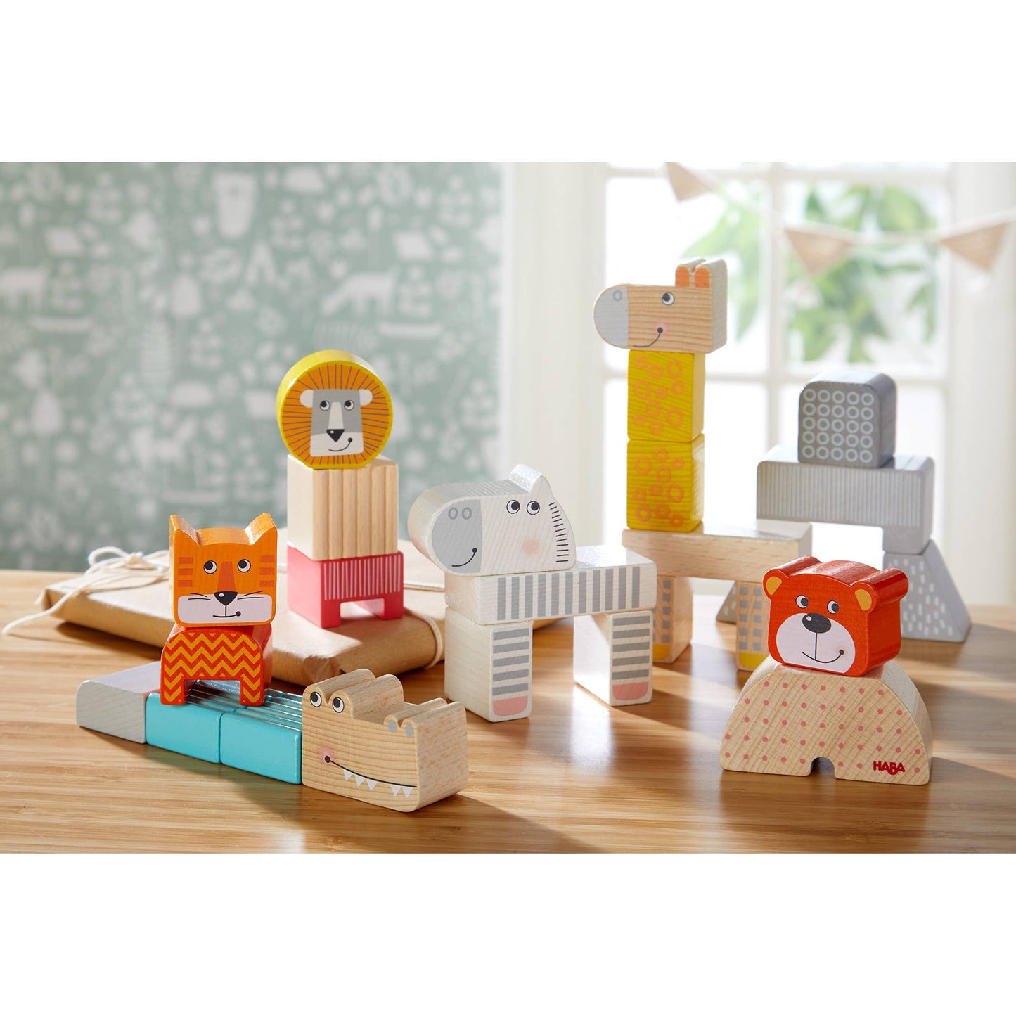 Animal Parade Blocks - Colorful Wooden Building Set
