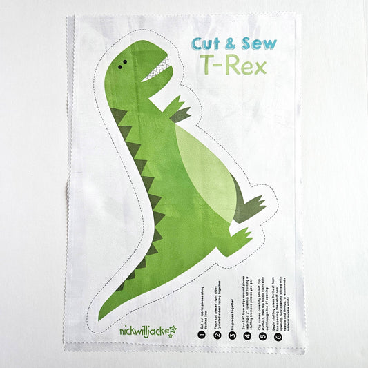 Sew your own cushion Kit- Dinosaur (Soft vegan suede fabric)
