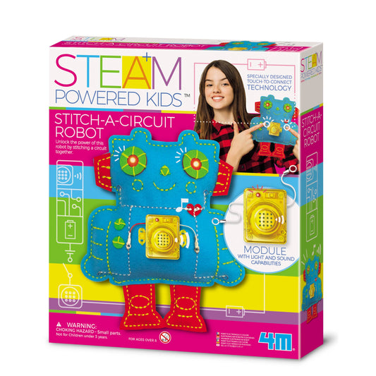 4M STEAM Powered Kids Stitch A Circuit Robot Steam DIY