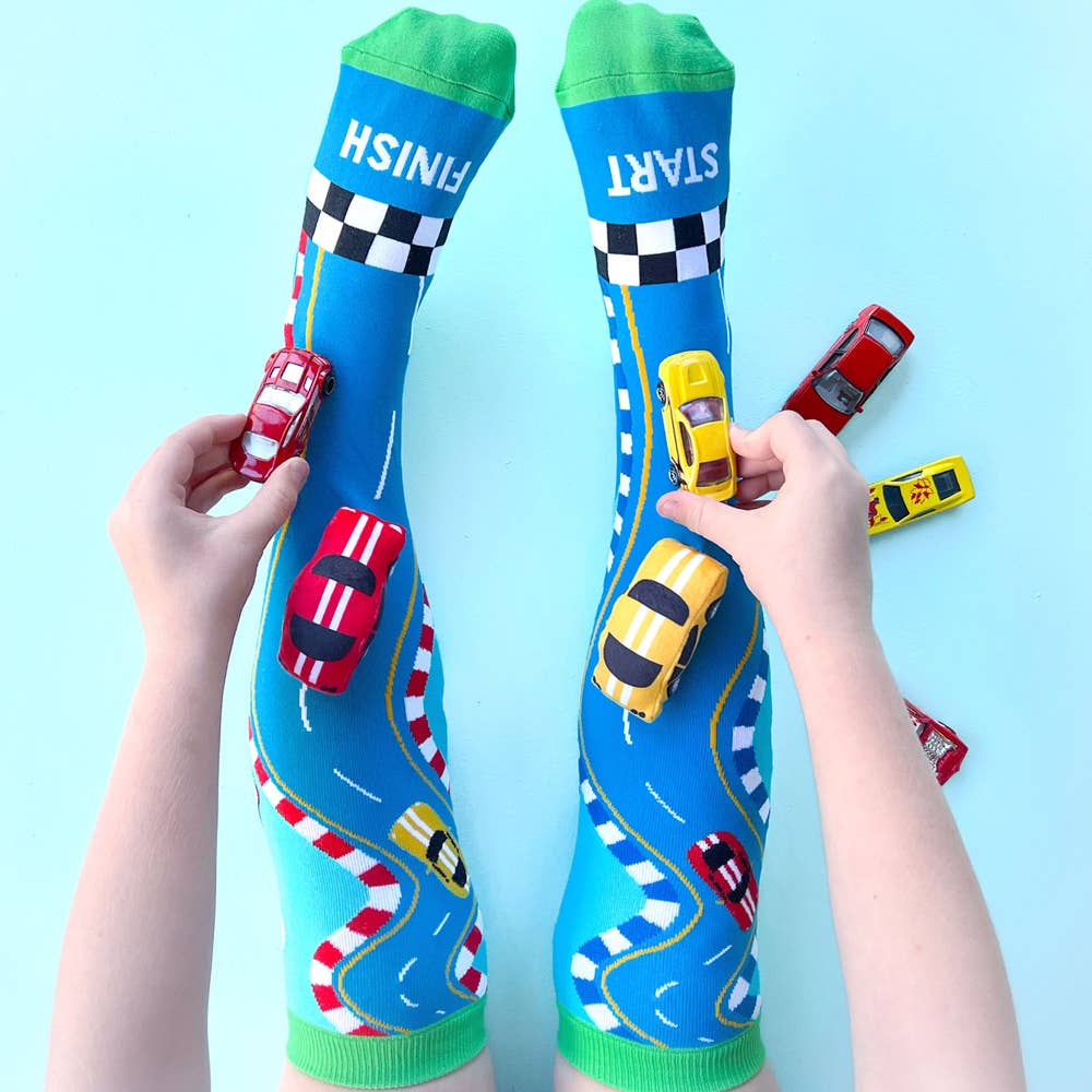 RACING CARS SOCKS: Kids & Adults Age 6 - 99
