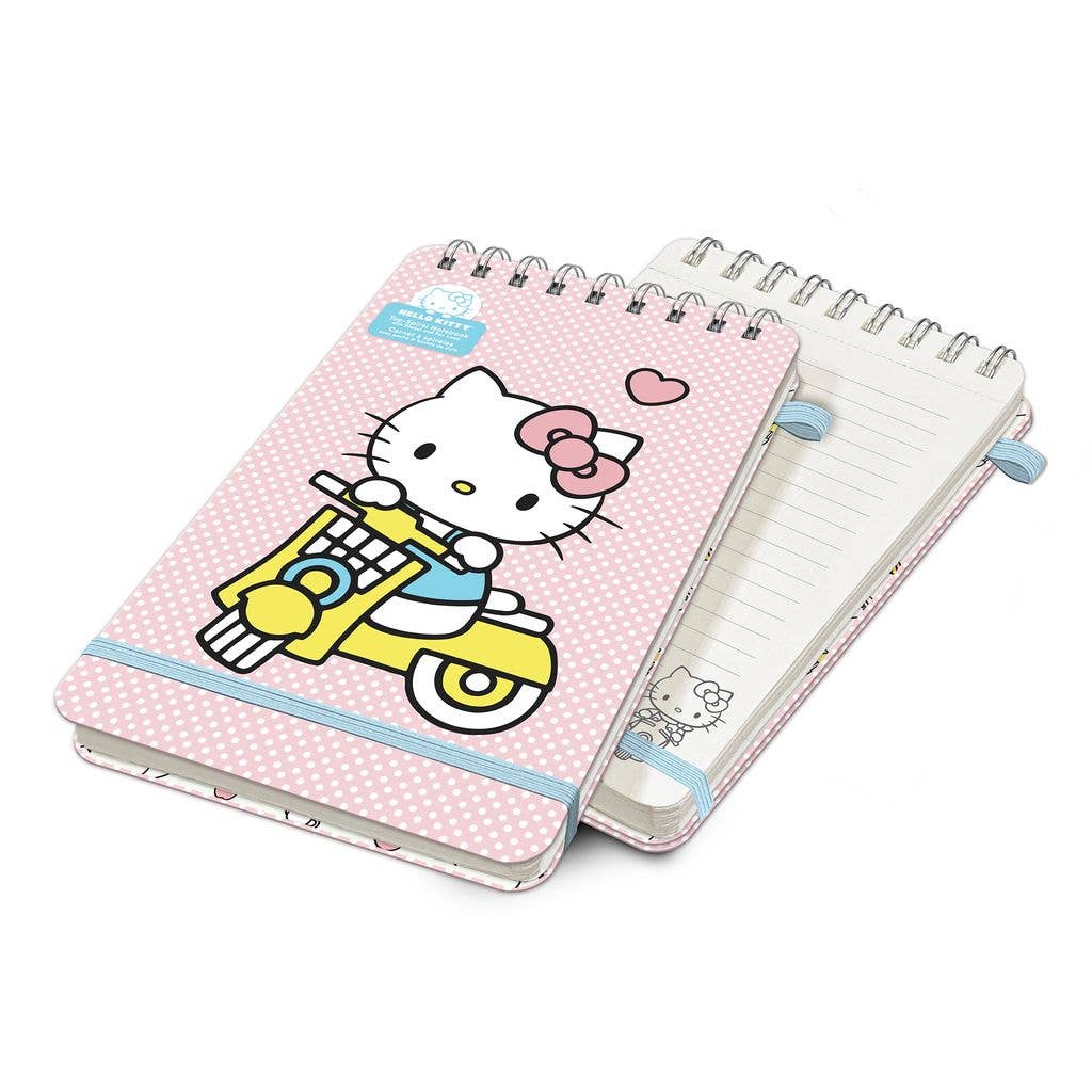 Hello Kitty Classic Pink Top-Spiral Notebook with Pen Loop