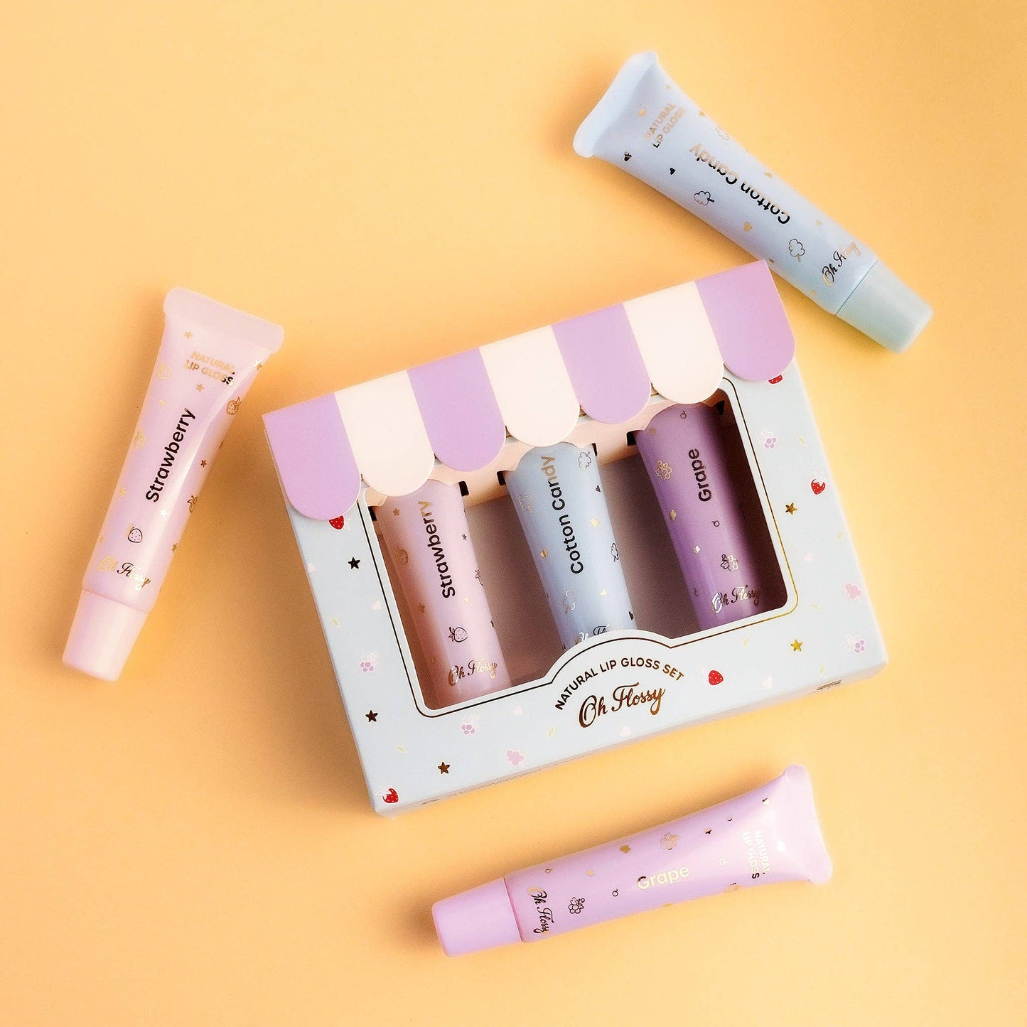 Oh Flossy Kids Natural Lip Gloss Set - Made in Australia