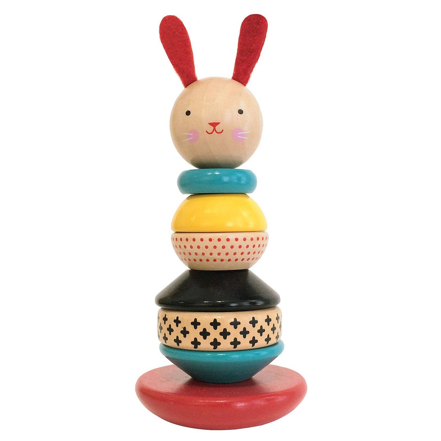 Petit Collage - Wooden Rabbit Stacker Toy