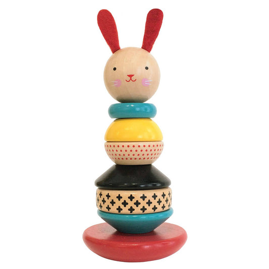 Petit Collage - Wooden Rabbit Stacker Toy