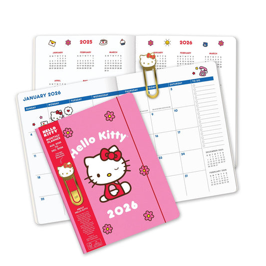 2026 Hello Kitty Playful Pink Just Right Monthly Planner