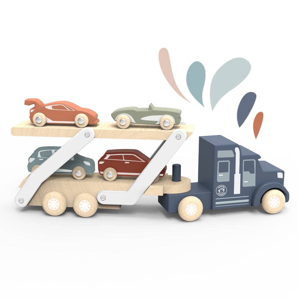 Speedy Monkey Wooden Car Transporter Age 2+