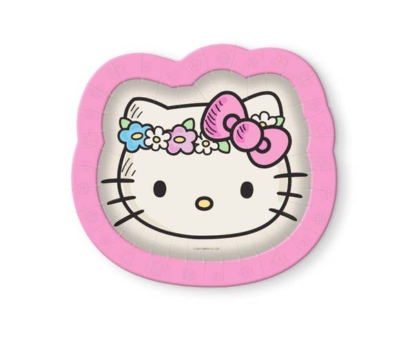 Hello Kitty Flower Crowns Dessert Plates