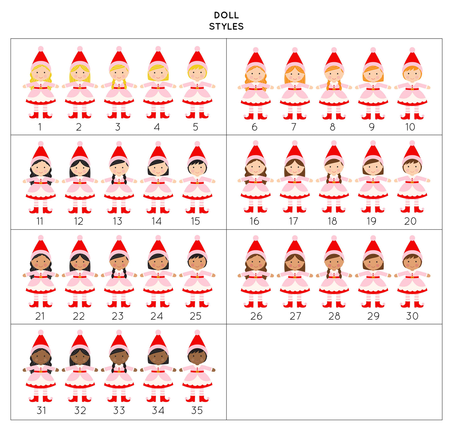 Custom Christmas Elf Doll Sewing Kit 