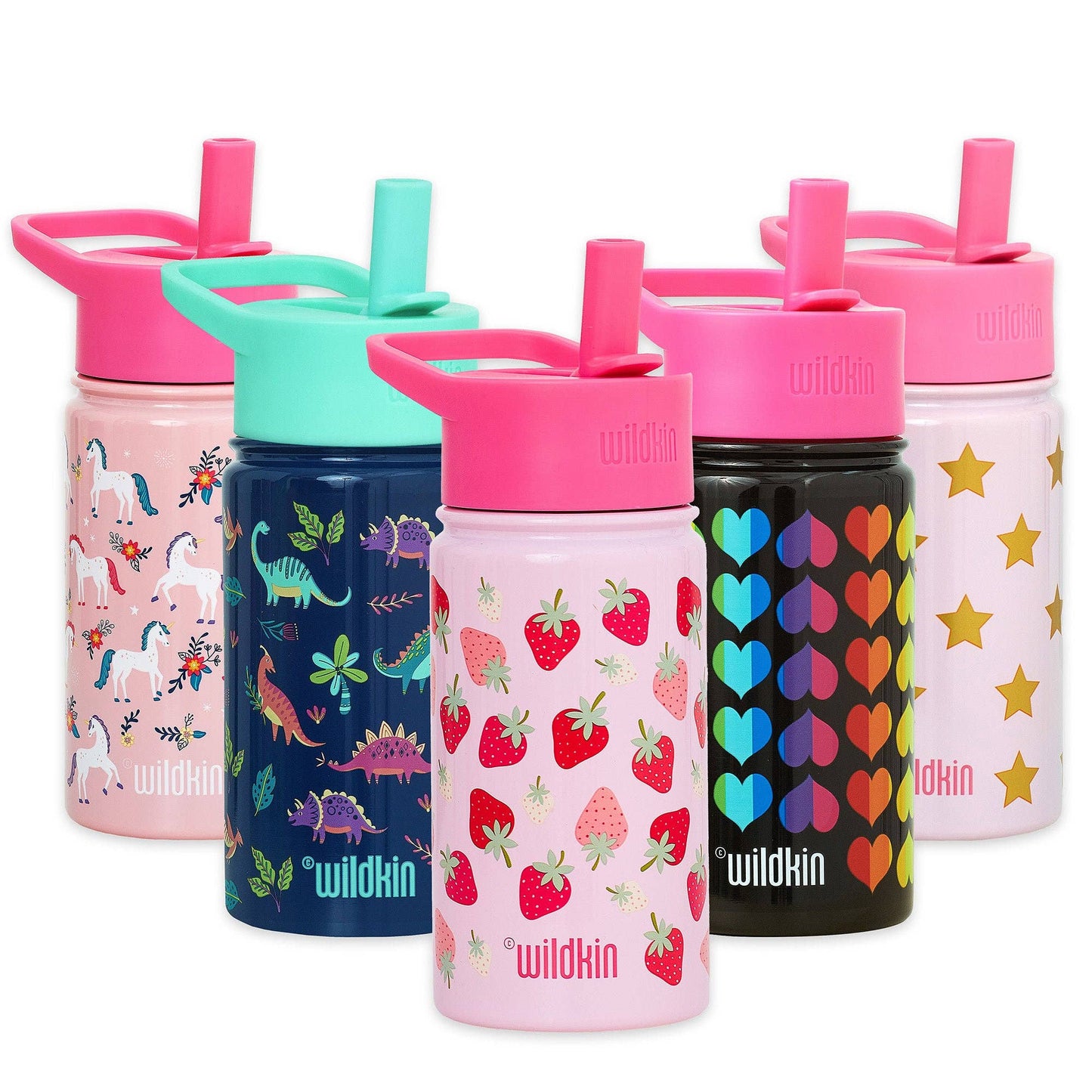 Rainbow Hearts 14 oz Steel Bottle