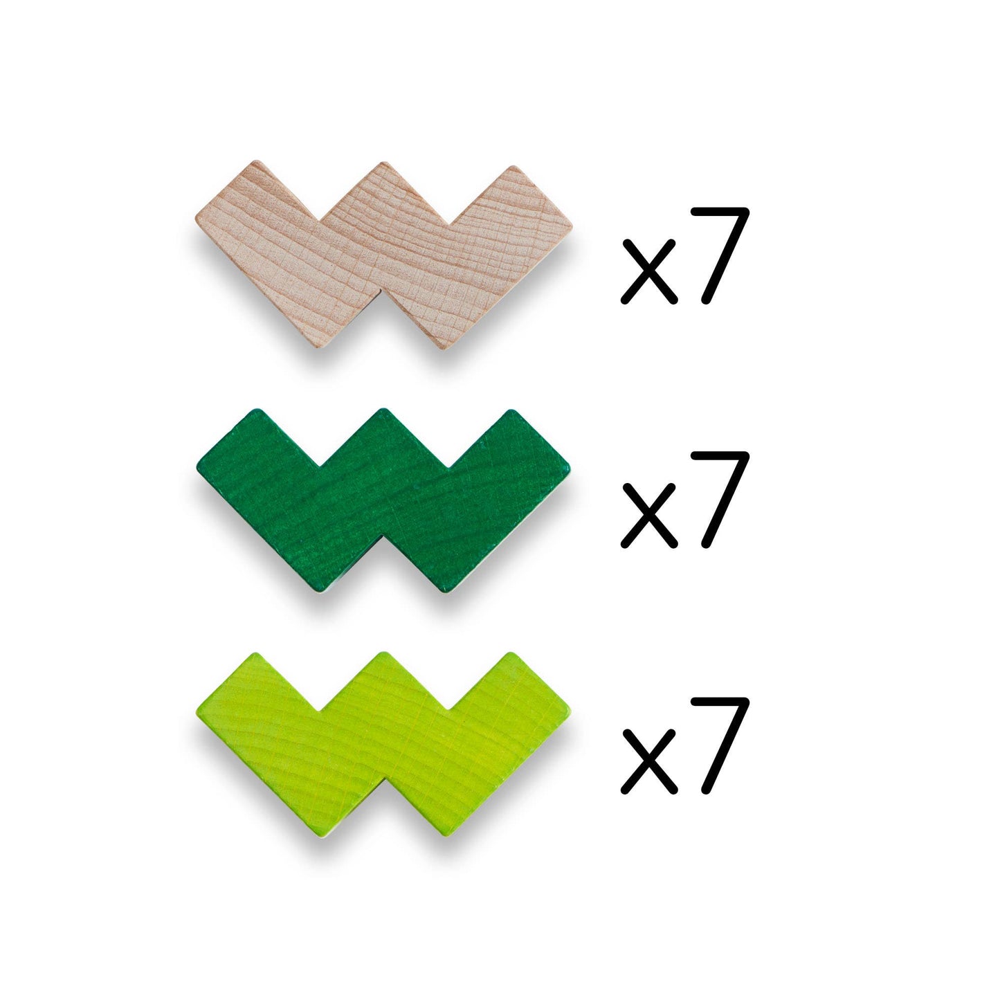 3D Viridis 21 Wooden Blocks Stacking Game