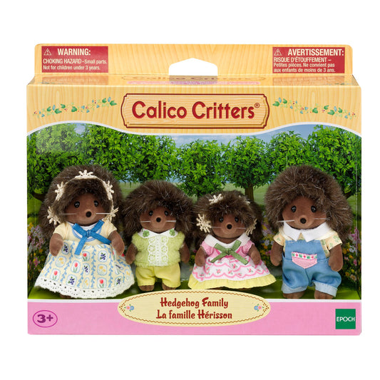 Calico Critters Hedgehog Family, 4 Collectible Doll Figures