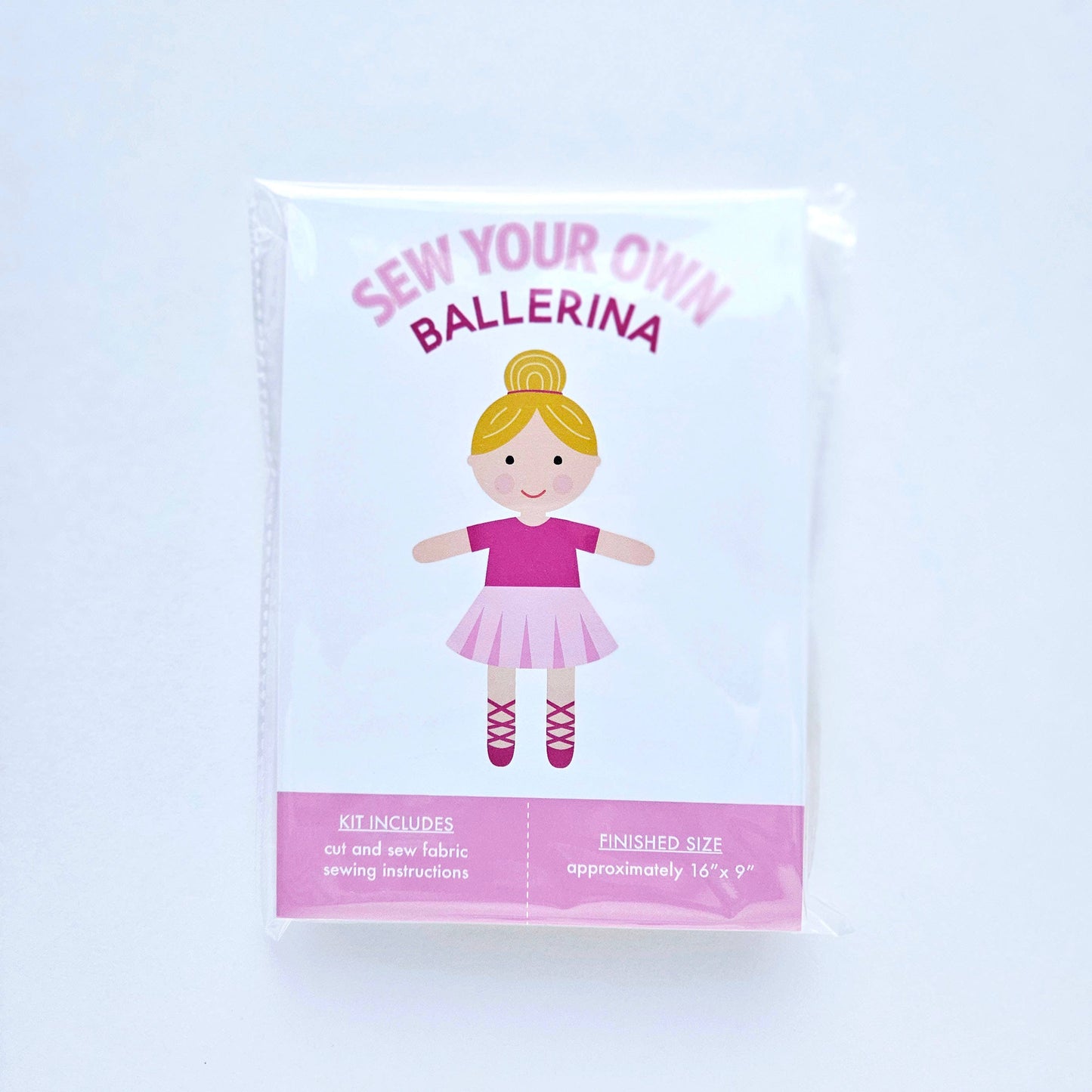 Cut & Sew Ballerina Plush Doll – Easy Sewing Craft Kit