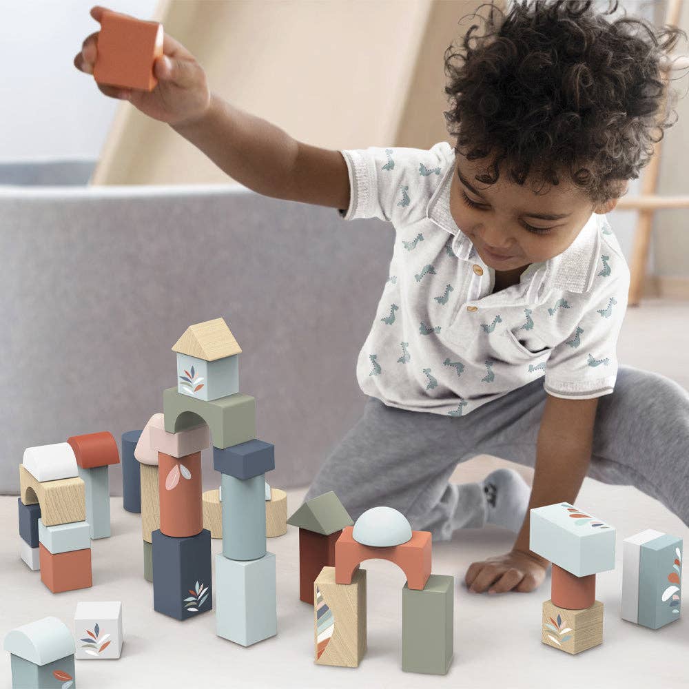 Wooden Building blocks (50 pieces) 12 months+