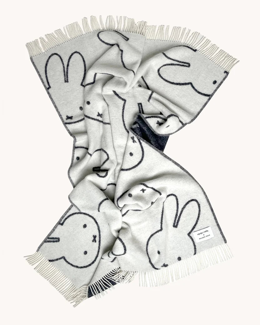 MIFFY x MAISON DEUX Wool Blanket White Cloud Cozy Home